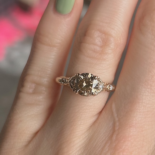 Recycled 1.56ct Fancy Brown Diamond Ring - Image 4