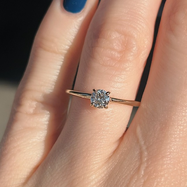 Recycled .39ct Solitaire Engagement Ring - Image 3