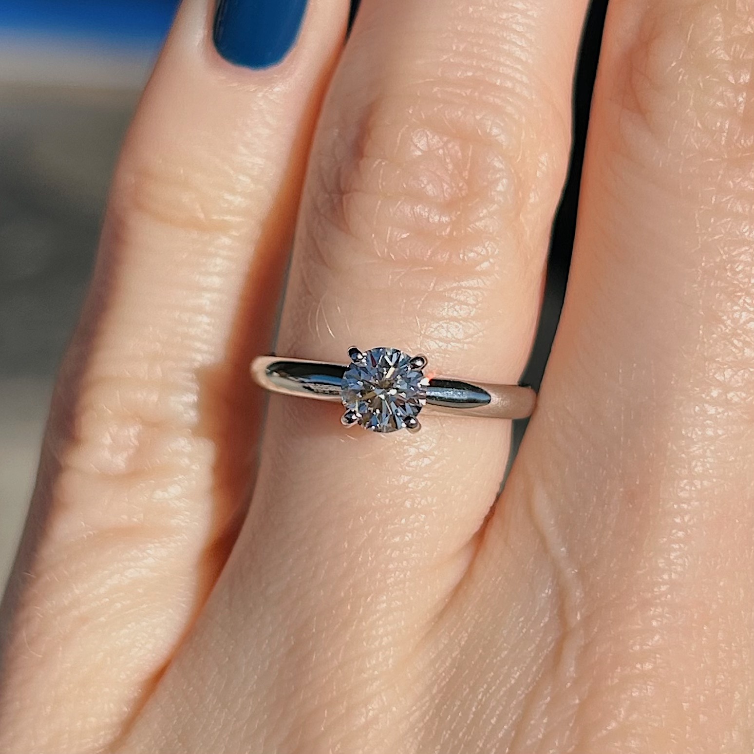 Estate Platinum .50ct Diamond Ring - Image 3