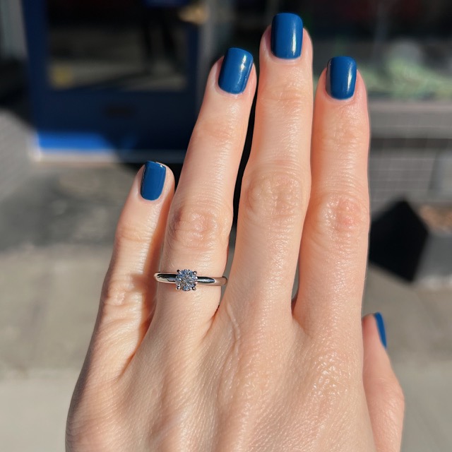 Estate Platinum .50ct Diamond Ring - Image 2