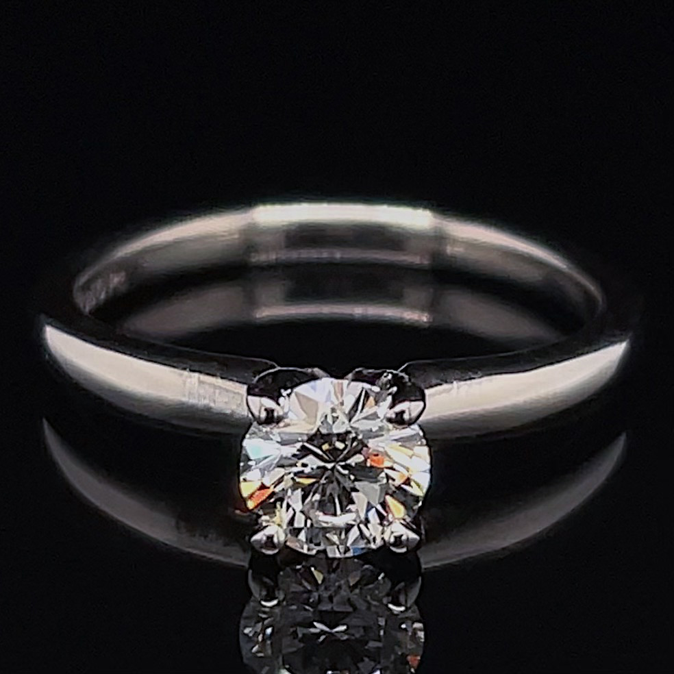 Estate Platinum .50ct Diamond Ring
