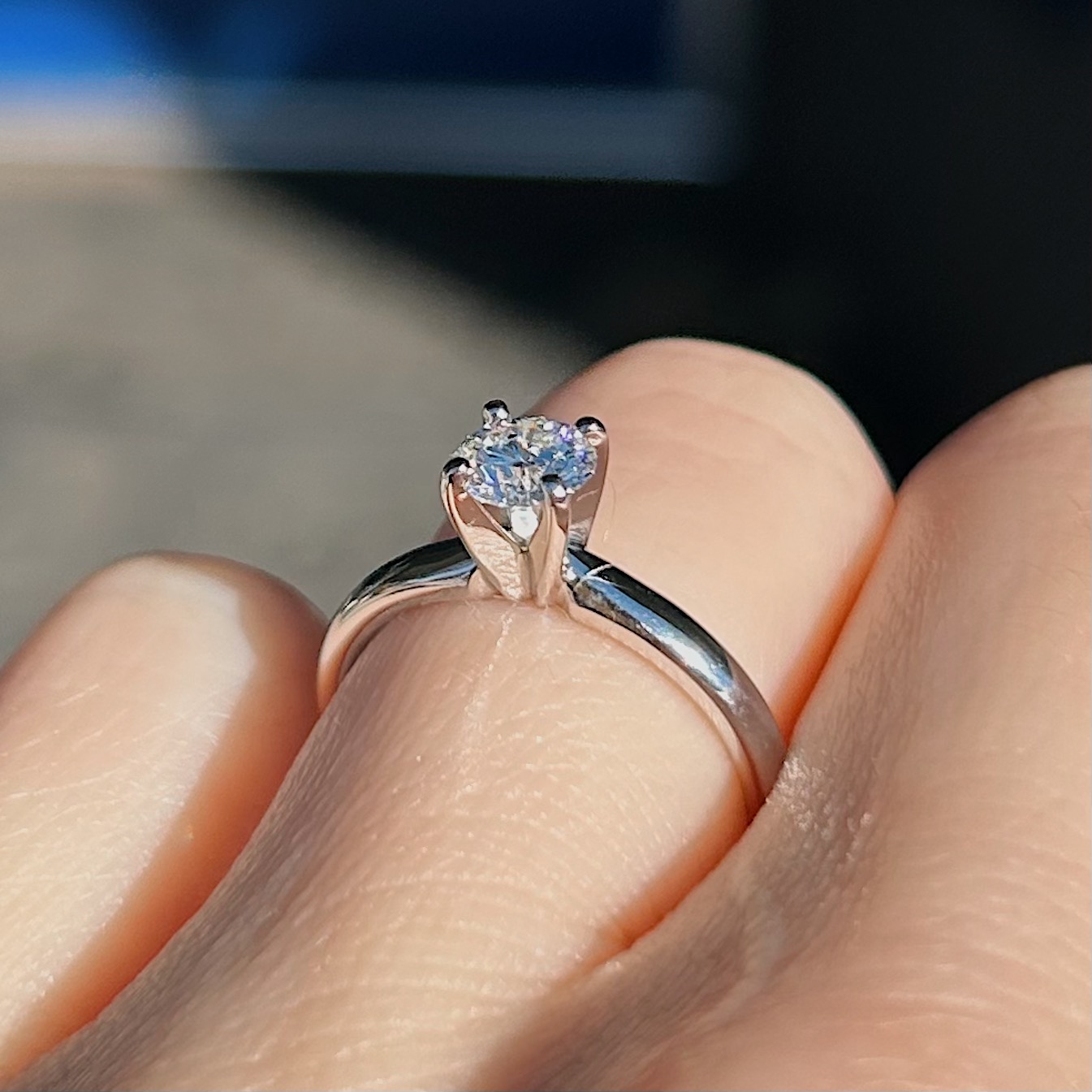 Estate Platinum .50ct Diamond Ring - Image 4