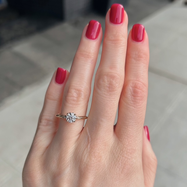 Recycled .72ct Vintage Inspired Ring - Image 2