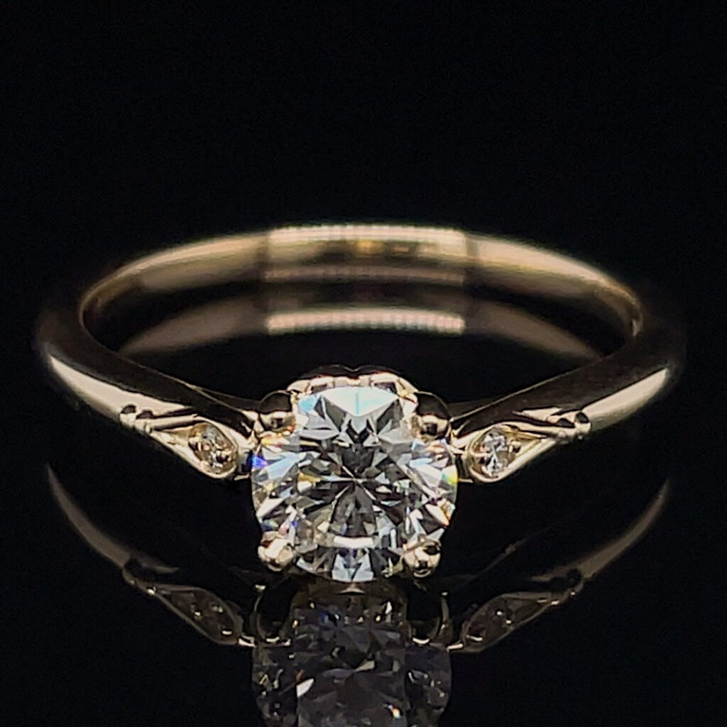 Recycled .72ct Vintage Inspired Ring | Olympic Jewelry - Open For Walk-ins