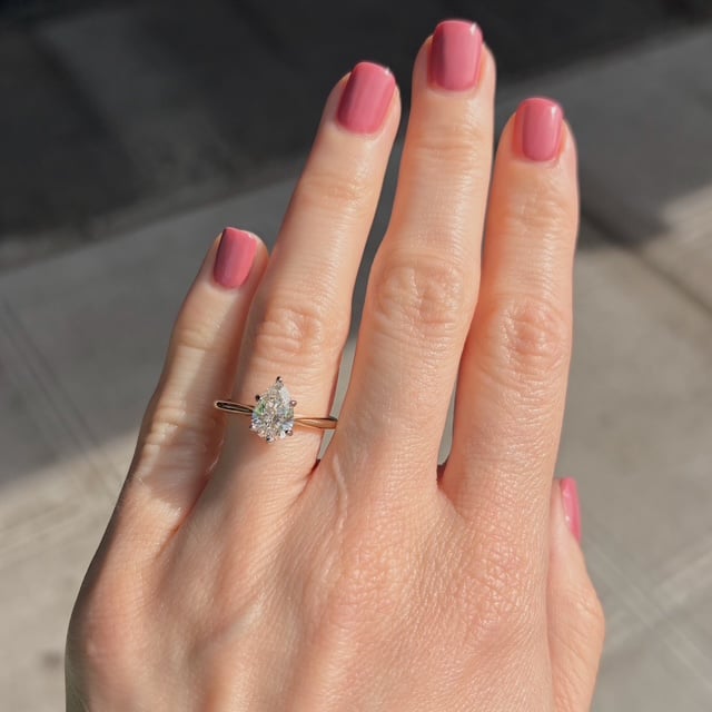 Recycled 1.50ct Pear Diamond Solitaire - Image 2